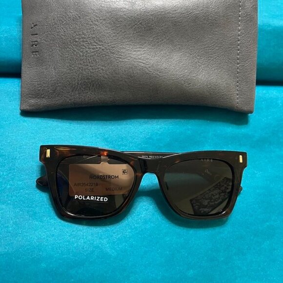 AIRE Bellatrix Dark Tort Cat Eye Sunglasses Brown Polarized Women’s NWT main image 4